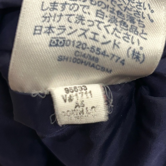 Lands End Women’s Blue Puffer Vest Goose Down Insulated Snap Pockets Size Medium - Picture 4 of 6